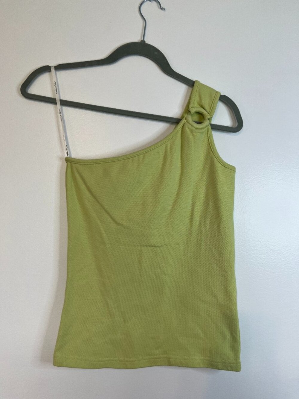 Energie Light Green One Shoulder Tank Top